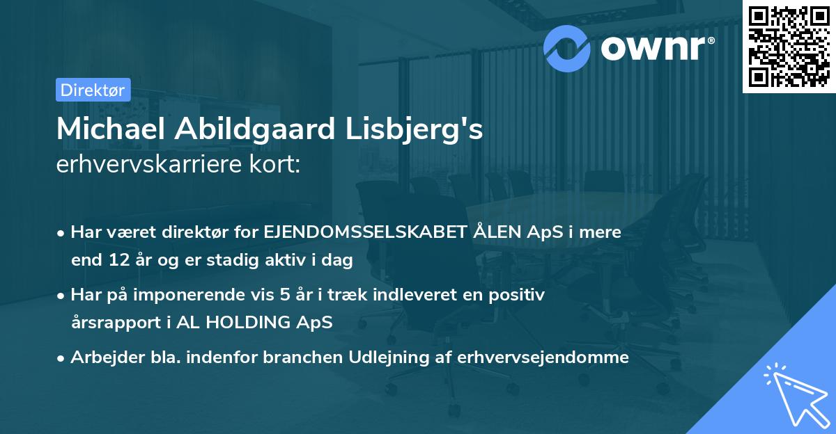 Michael Abildgaard Lisbjerg's erhvervskarriere kort