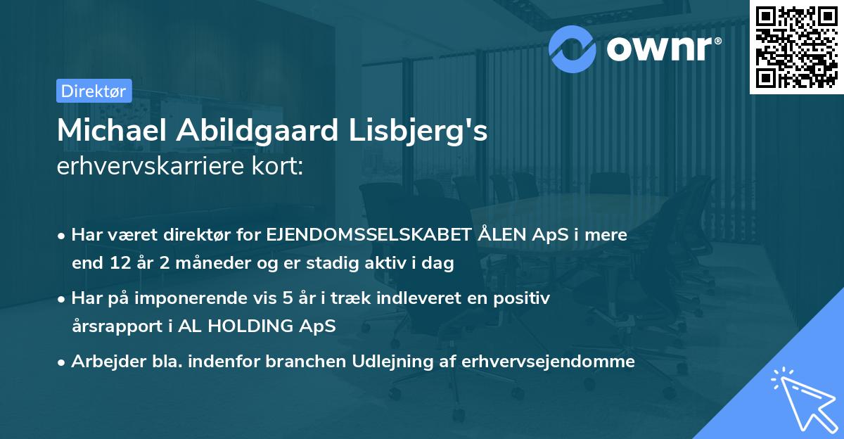 Michael Abildgaard Lisbjerg's erhvervskarriere kort
