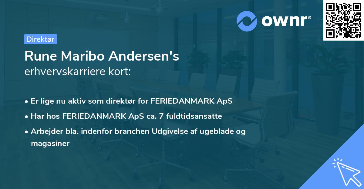 Rune Maribo Andersen's erhvervskarriere kort
