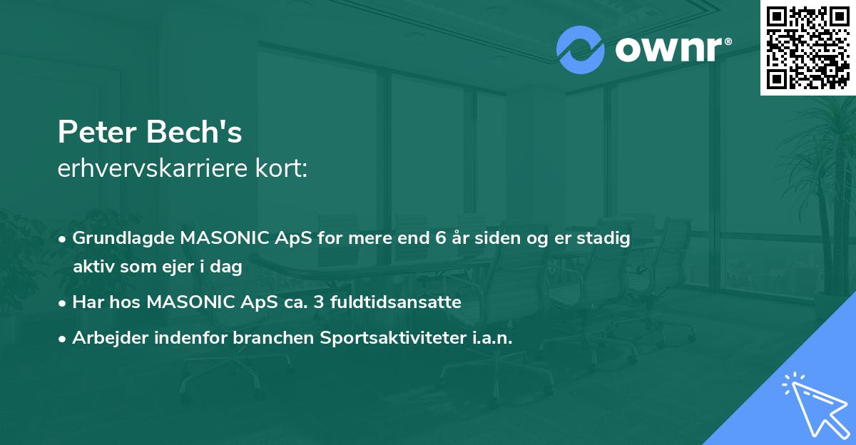 Peter Bech's erhvervskarriere kort