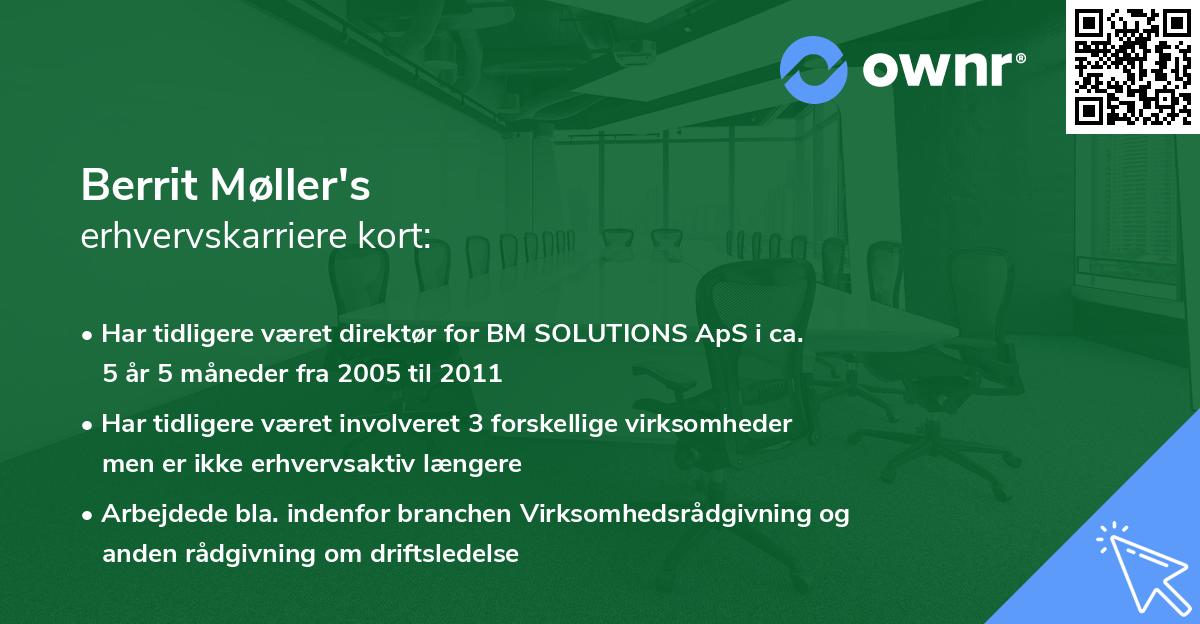 Berrit Møller's erhvervskarriere kort