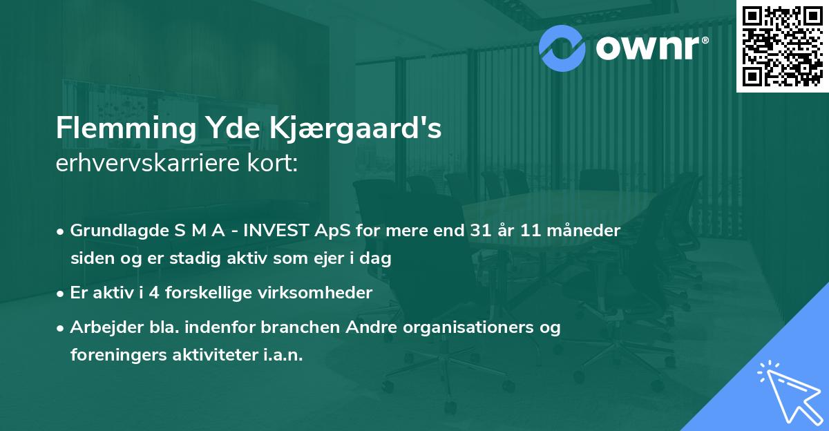 Flemming Yde Kjærgaard's erhvervskarriere kort