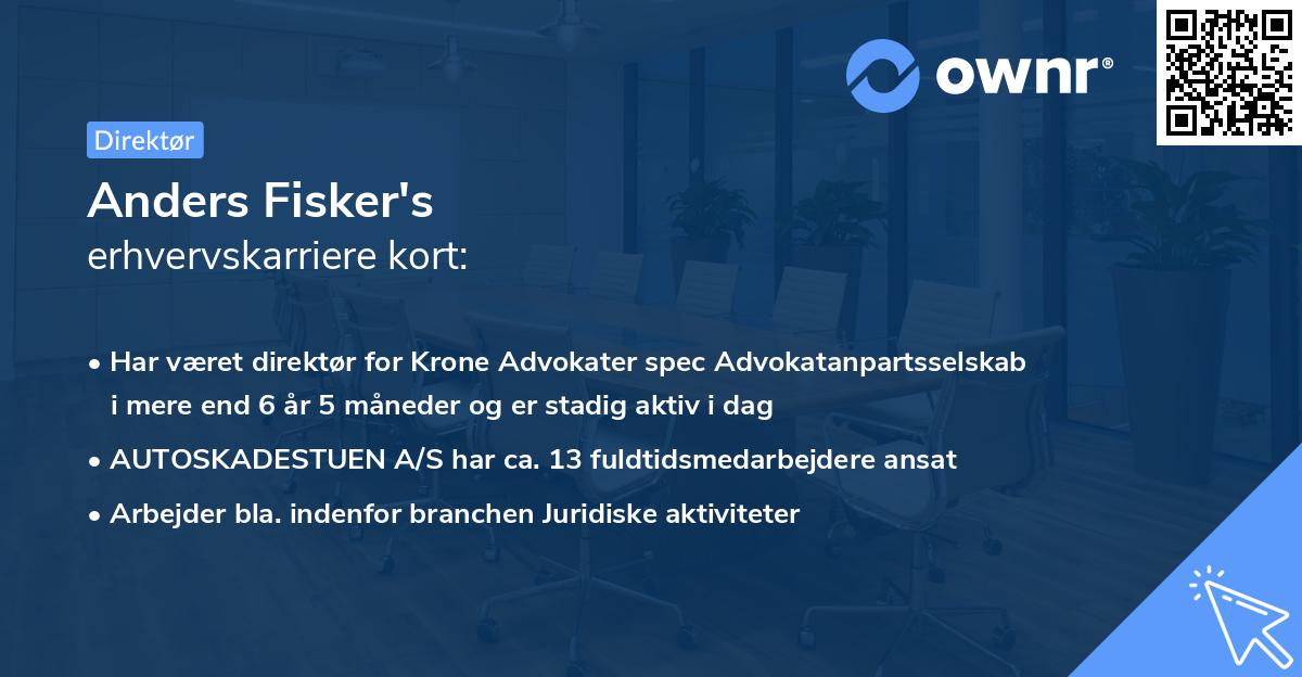 Anders Fisker's erhvervskarriere kort