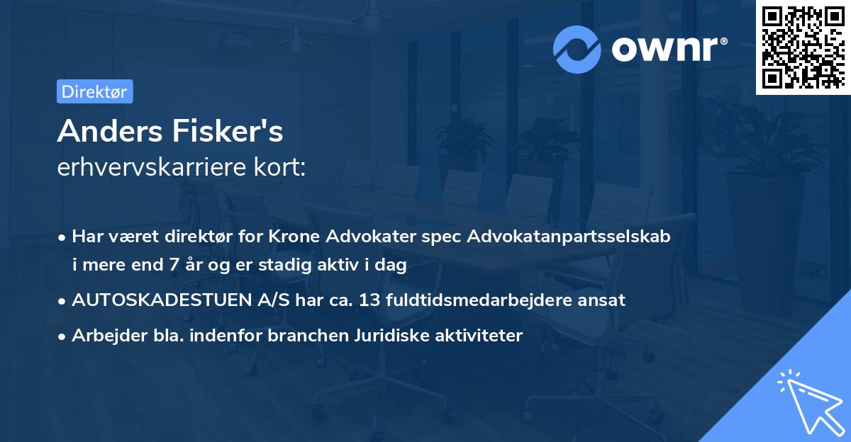 Anders Fisker's erhvervskarriere kort