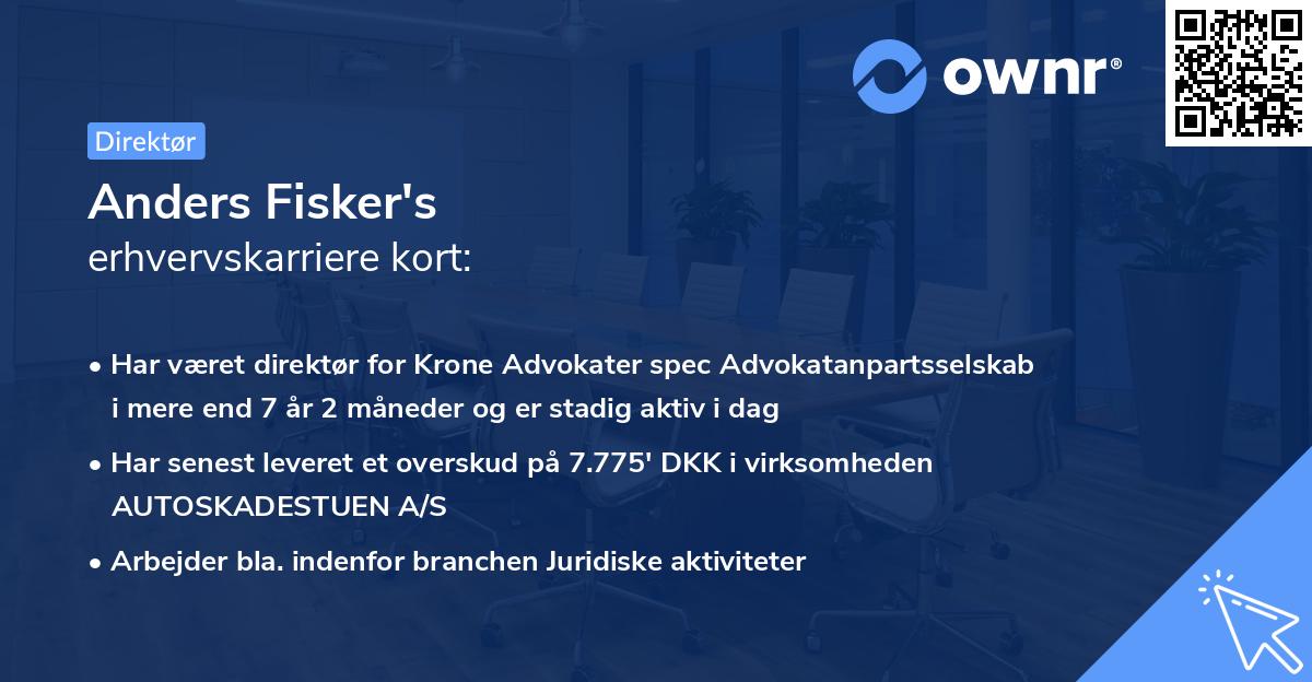 Anders Fisker's erhvervskarriere kort