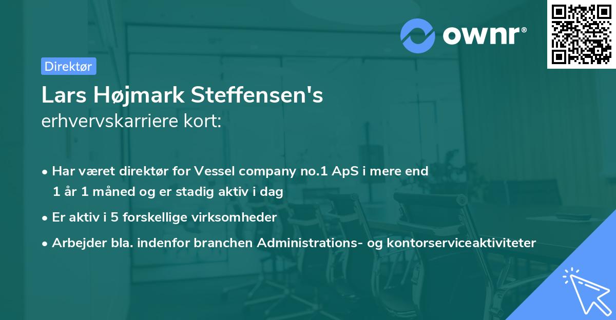 Lars Højmark Steffensen's erhvervskarriere kort