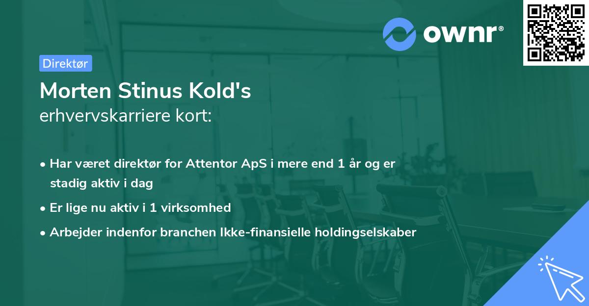 Morten Stinus Kold's erhvervskarriere kort