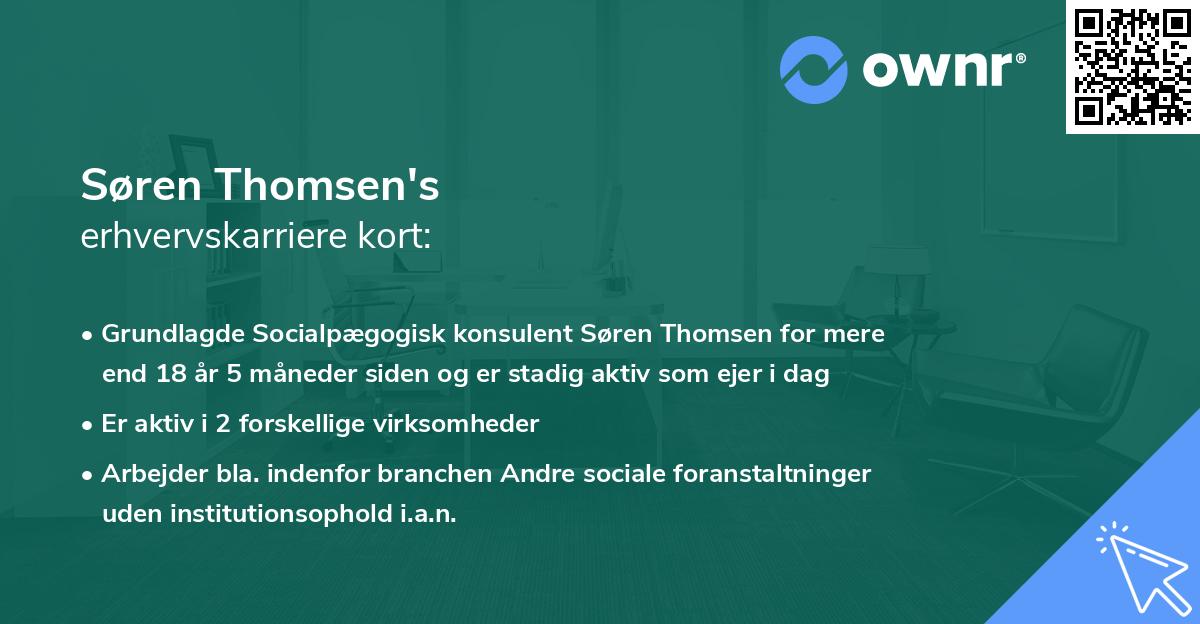 Søren Thomsen's erhvervskarriere kort