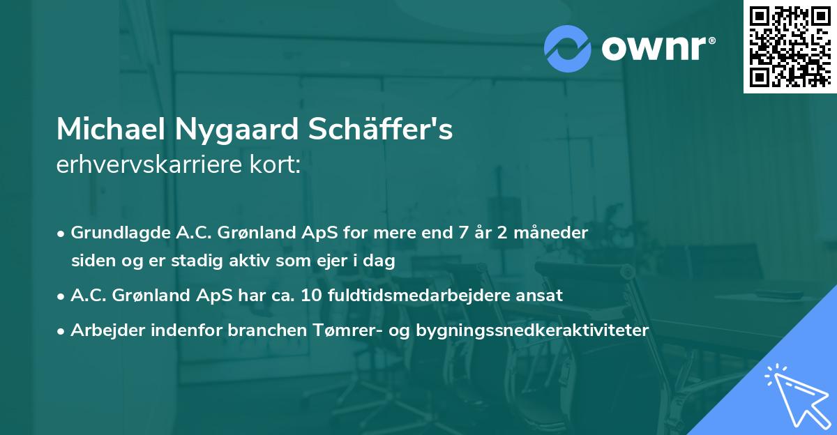Michael Nygaard Schäffer's erhvervskarriere kort