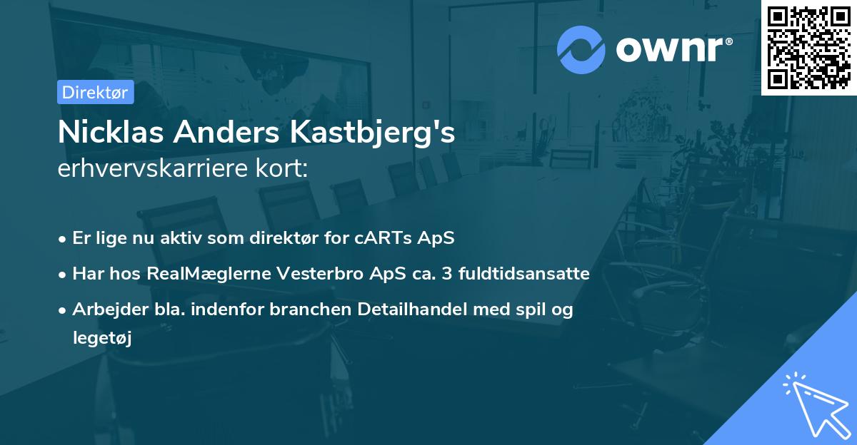 Nicklas Anders Kastbjerg's erhvervskarriere kort