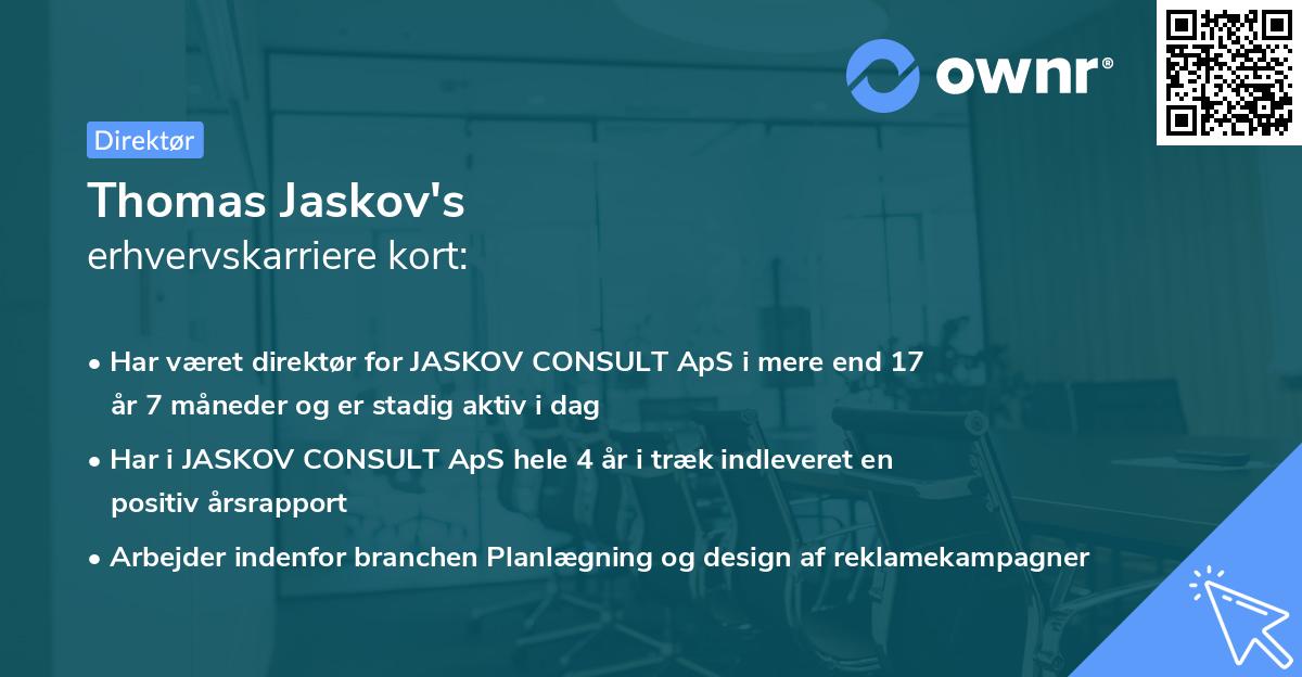 Thomas Jaskov's erhvervskarriere kort