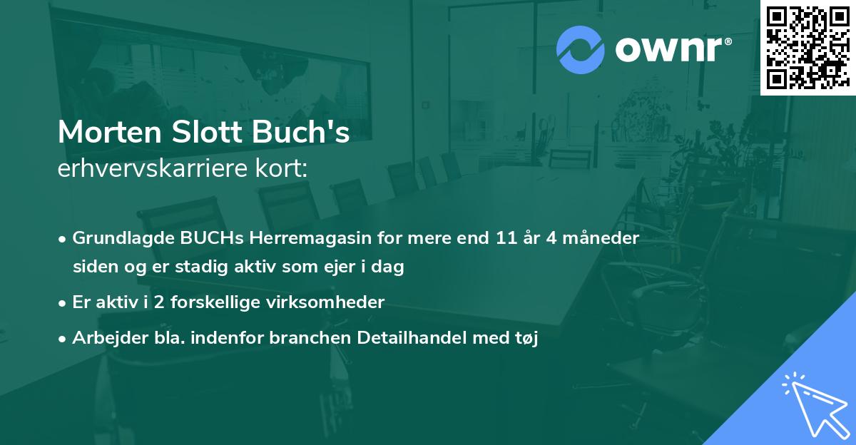 Morten Slott Buch's erhvervskarriere kort