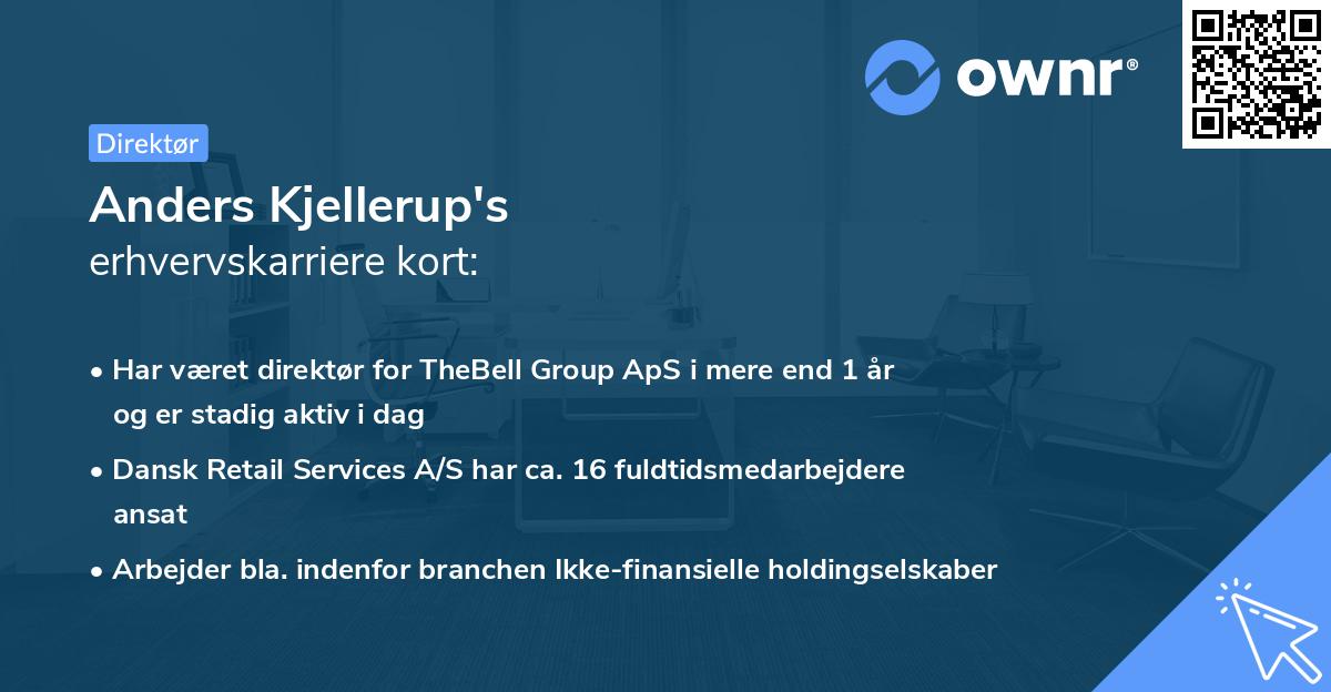 Anders Kjellerup's erhvervskarriere kort