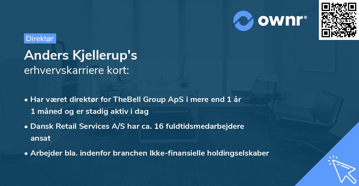 Anders Kjellerup's erhvervskarriere kort