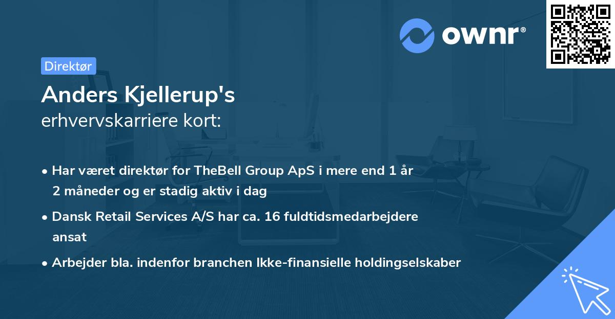 Anders Kjellerup's erhvervskarriere kort
