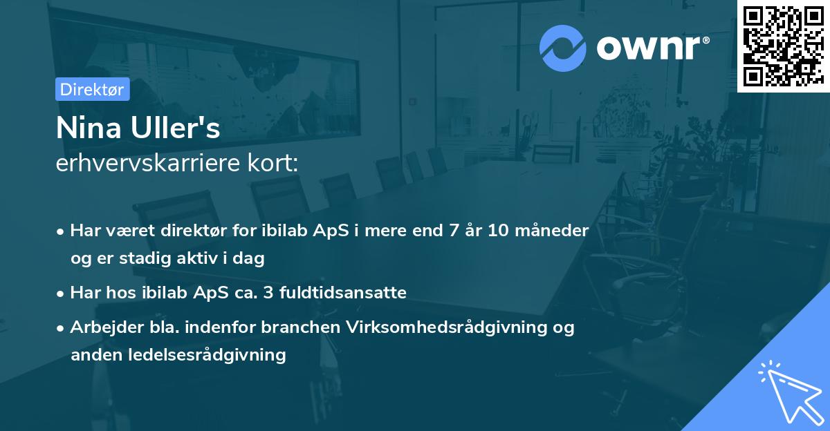 Nina Uller's erhvervskarriere kort