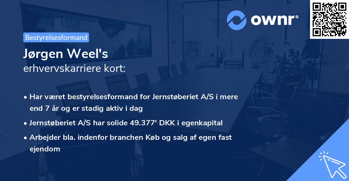 Jørgen Weel's erhvervskarriere kort
