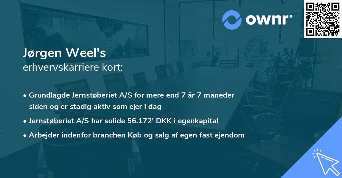 Jørgen Weel's erhvervskarriere kort
