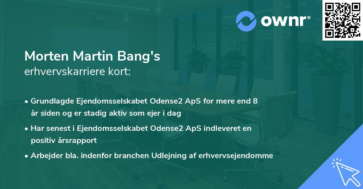 Morten Martin Bang's erhvervskarriere kort