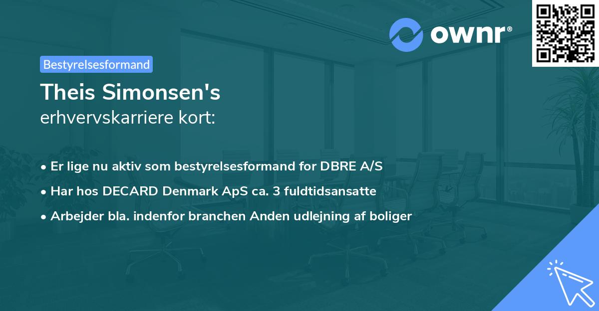 Theis Simonsen's erhvervskarriere kort