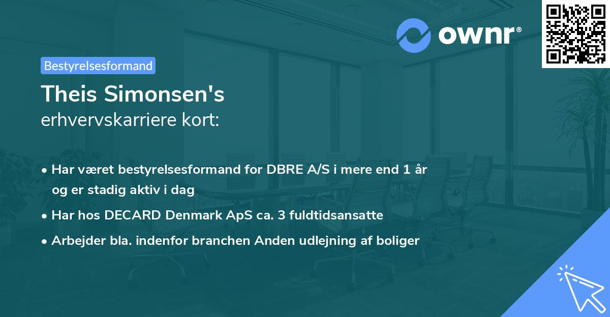 Theis Simonsen's erhvervskarriere kort