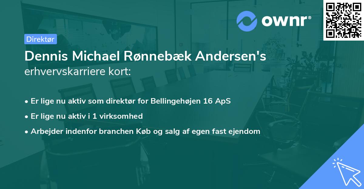 Dennis Michael Rønnebæk Andersen's erhvervskarriere kort