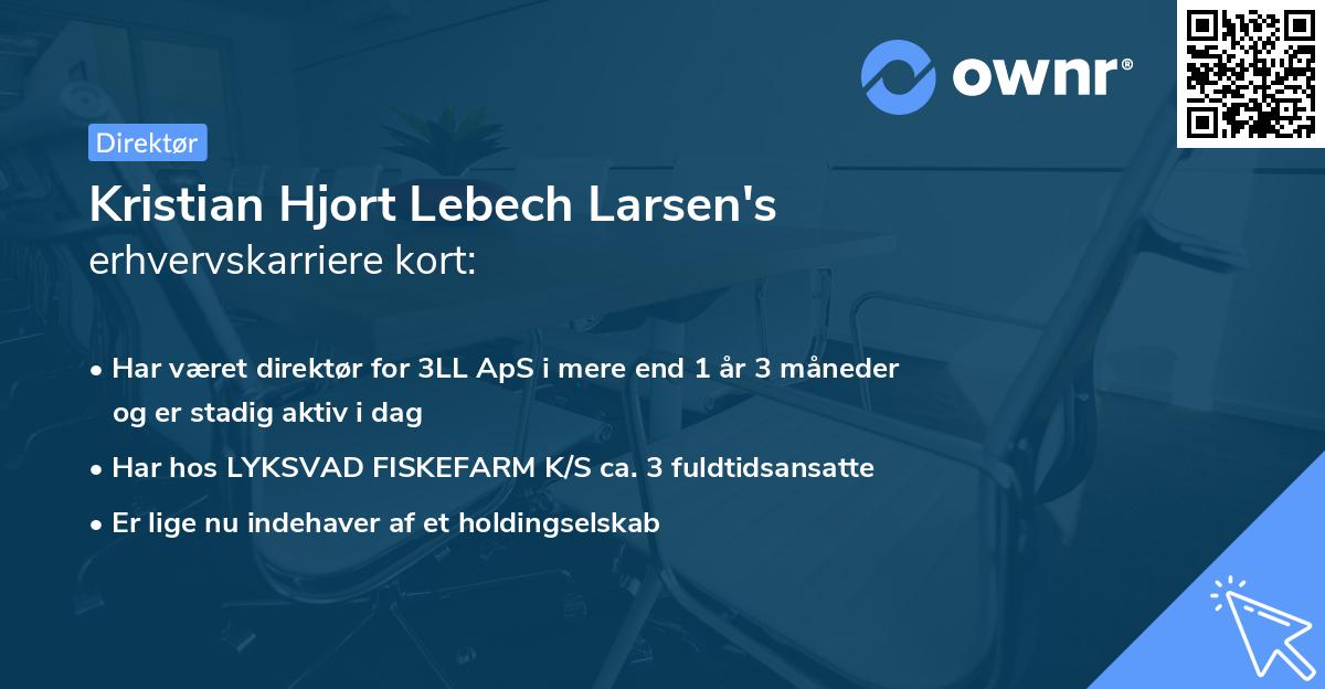 Kristian Hjort Lebech Larsen's erhvervskarriere kort