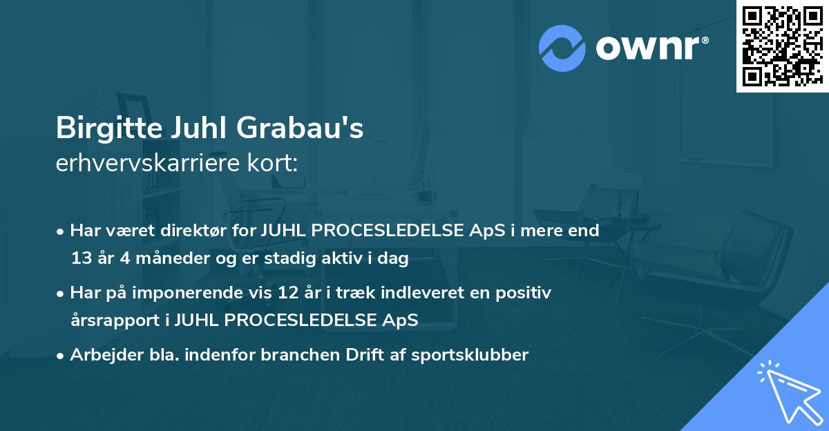 Birgitte Juhl Grabau's erhvervskarriere kort