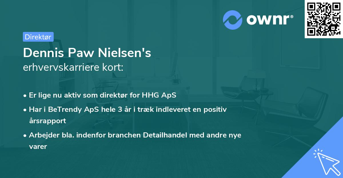 Dennis Paw Nielsen's erhvervskarriere kort