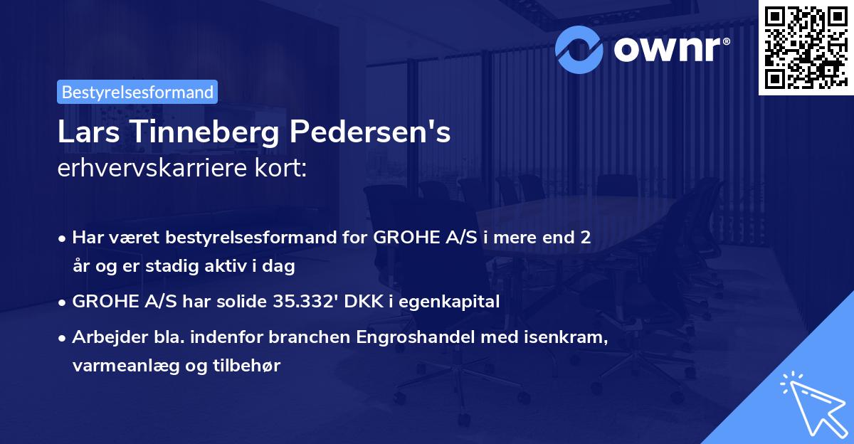 Lars Tinneberg Pedersen's erhvervskarriere kort