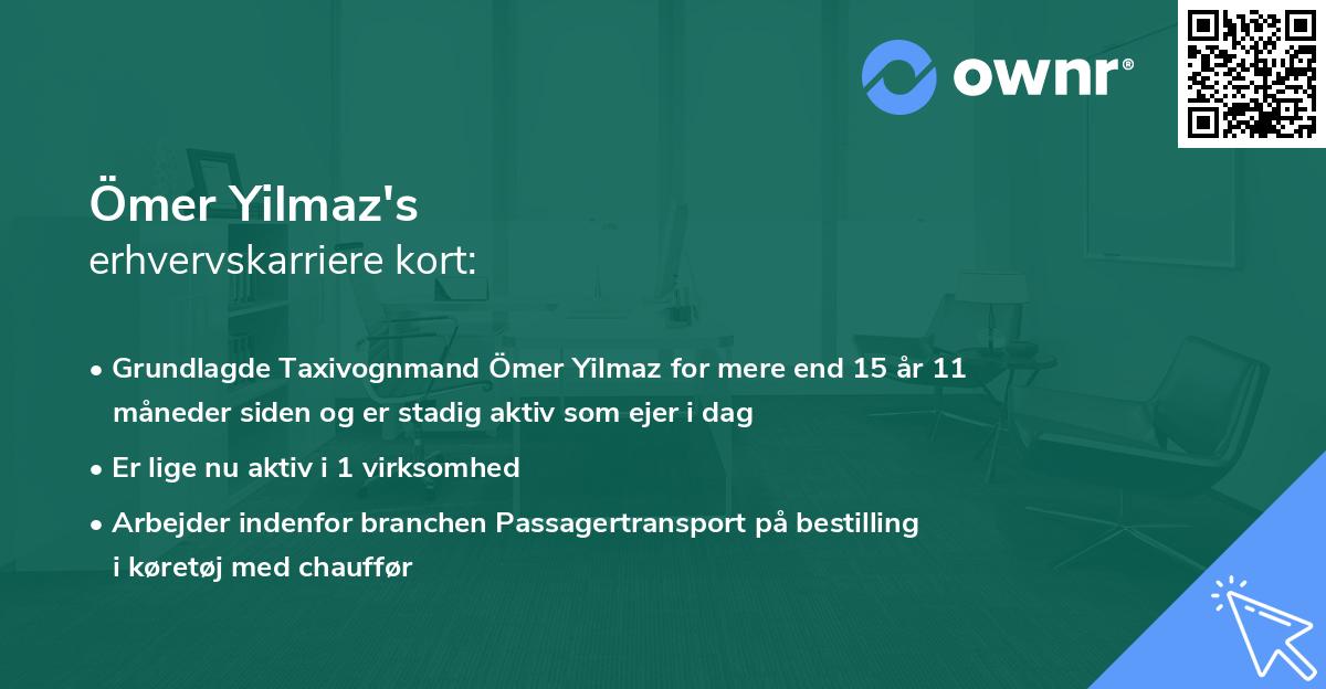 Ömer Yilmaz's erhvervskarriere kort