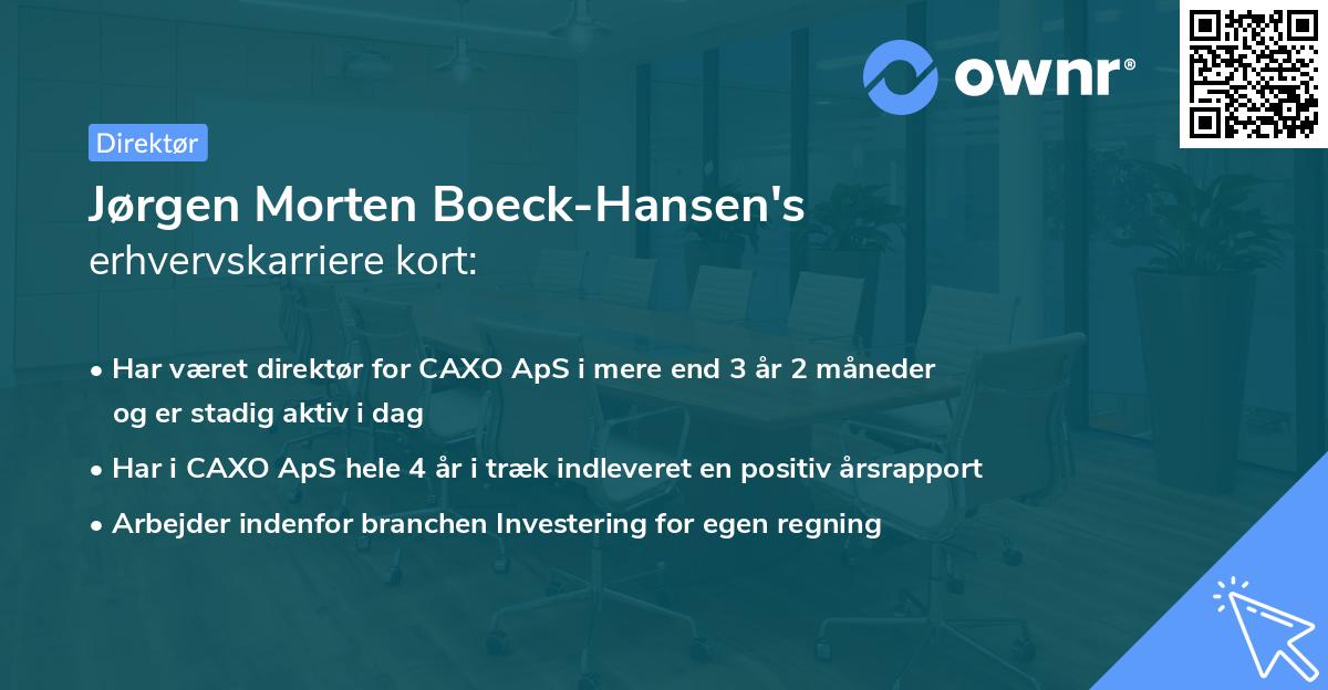 Jørgen Morten Boeck-Hansen's erhvervskarriere kort