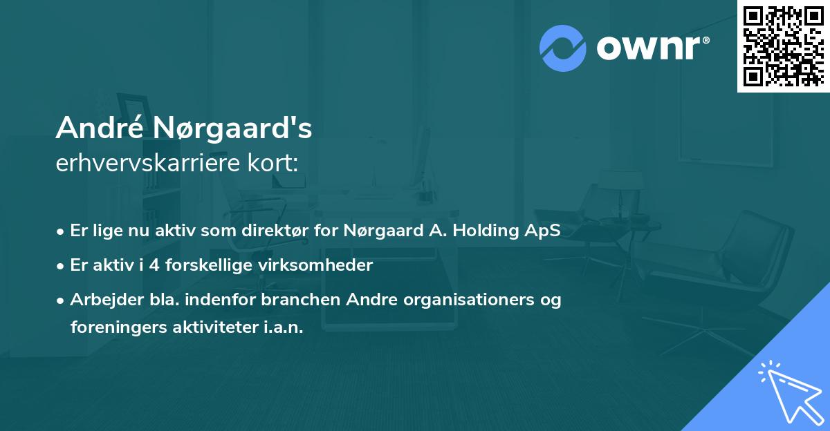 André Nørgaard's erhvervskarriere kort
