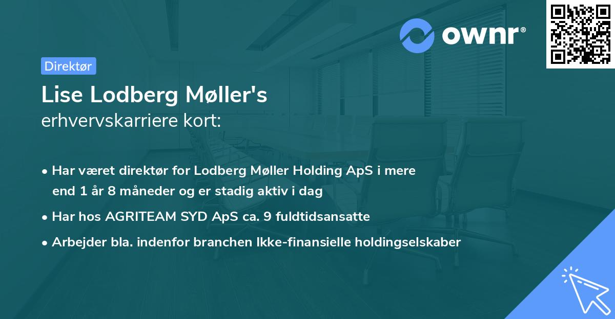 Lise Lodberg Møller's erhvervskarriere kort