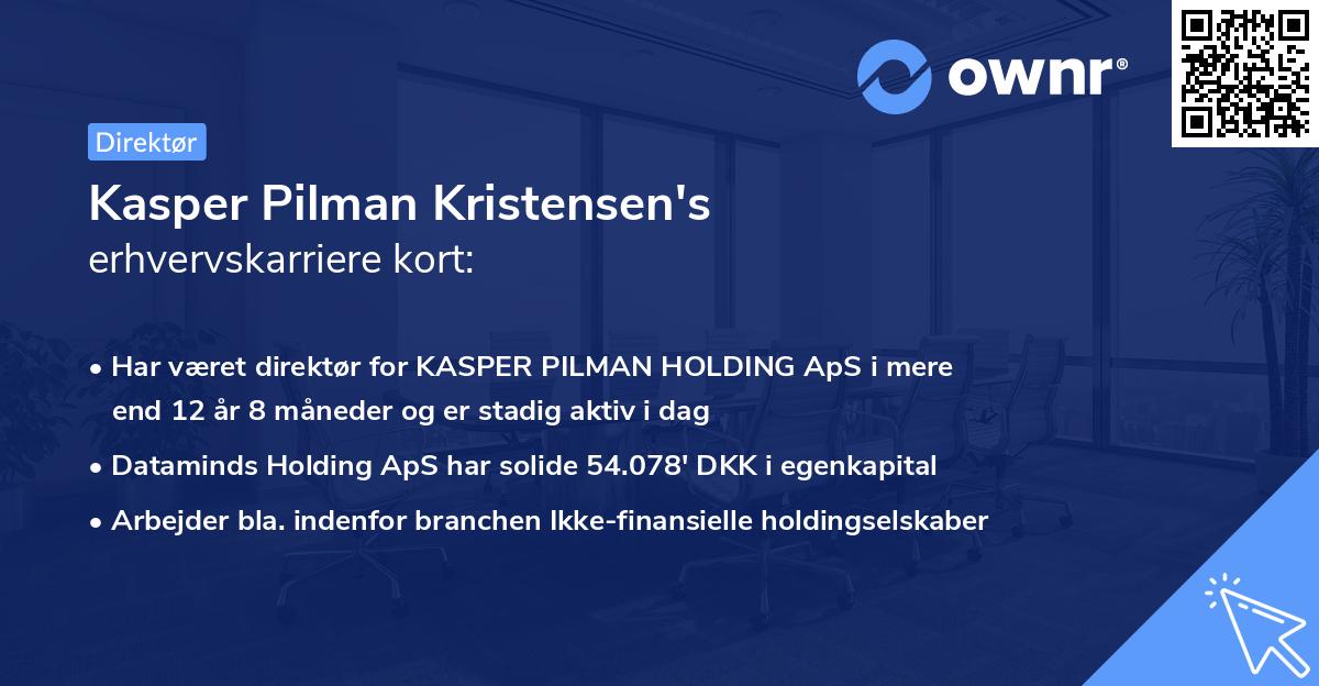 Kasper Pilman Kristensen's erhvervskarriere kort