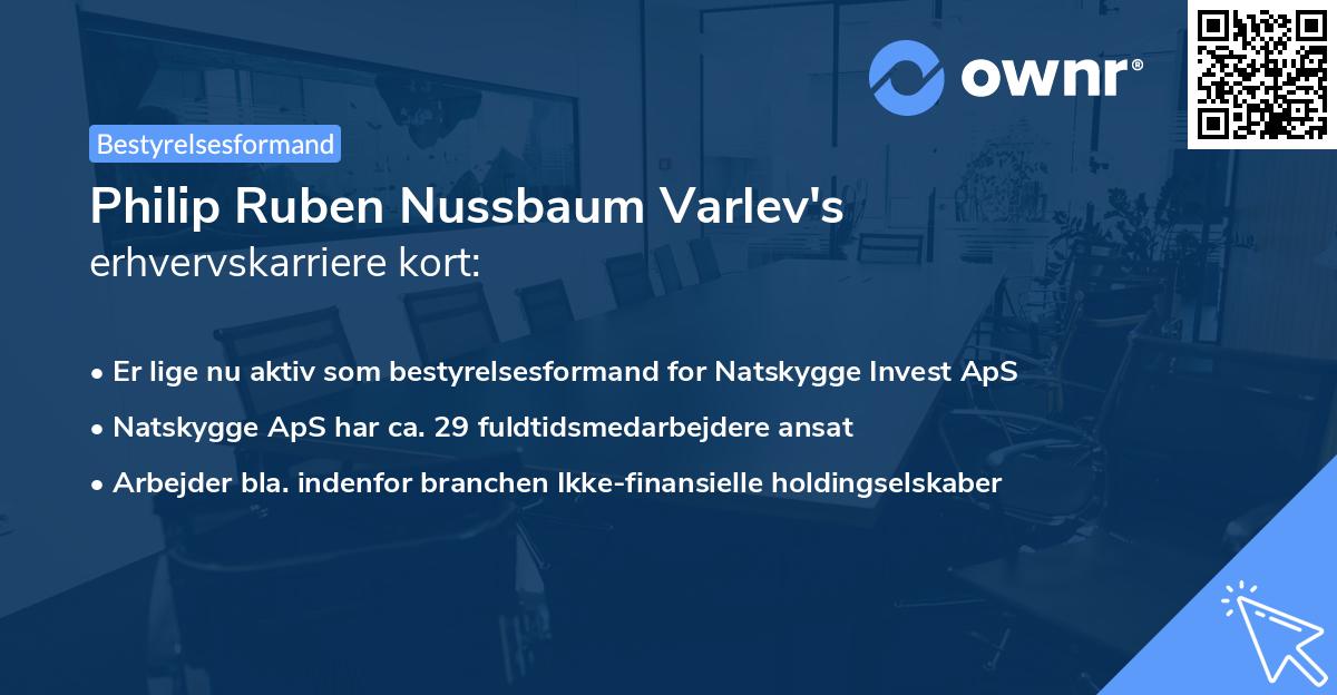 Philip Ruben Nussbaum Varlev's erhvervskarriere kort