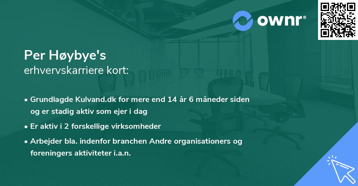 Per Høybye's erhvervskarriere kort