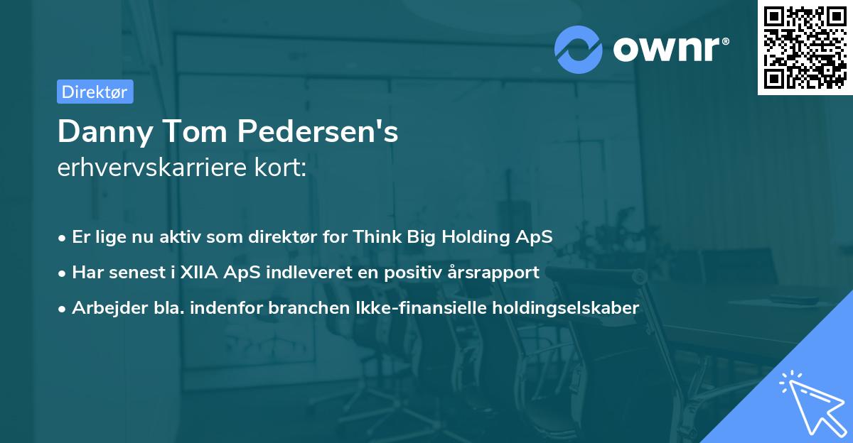 Danny Tom Pedersen's erhvervskarriere kort
