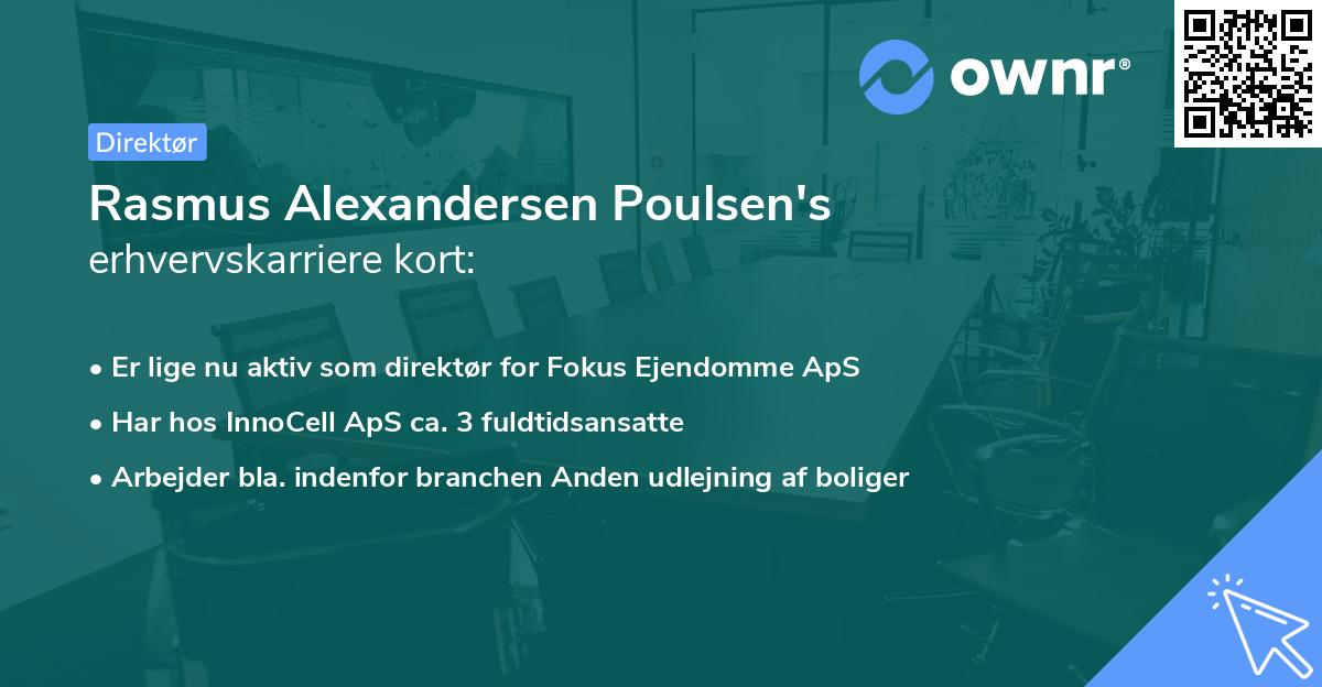 Rasmus Alexandersen Poulsen's erhvervskarriere kort