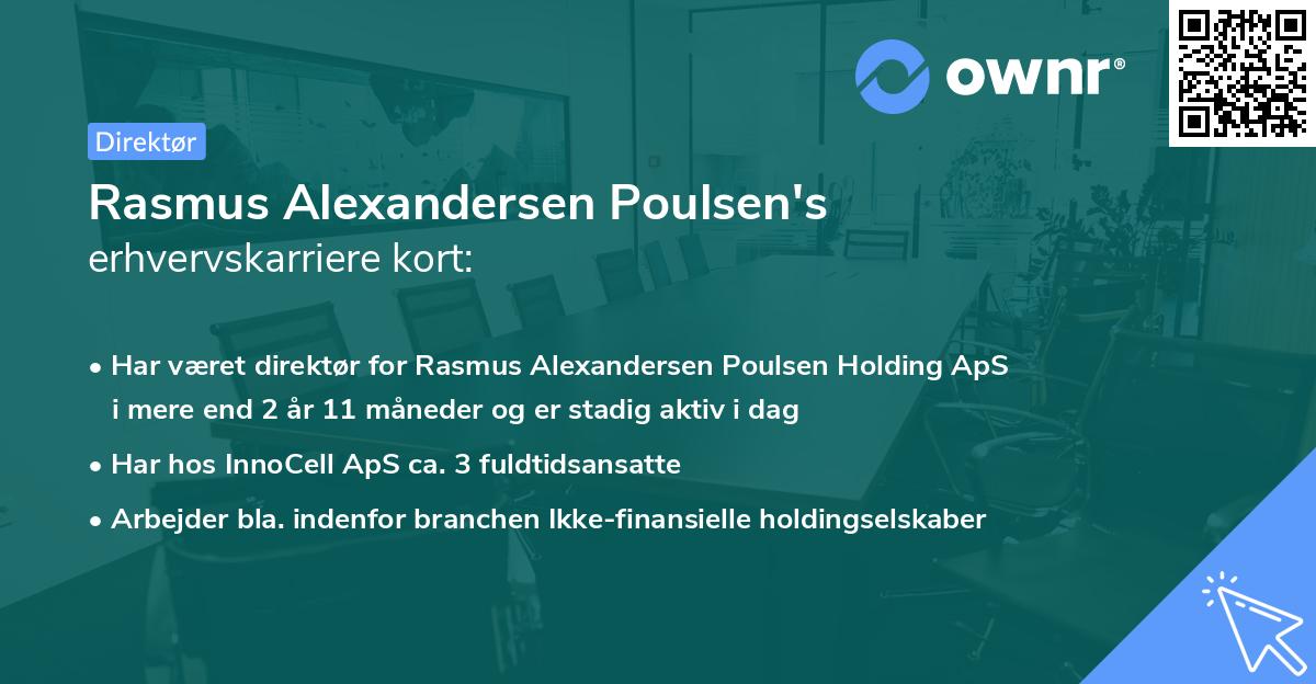 Rasmus Alexandersen Poulsen's erhvervskarriere kort