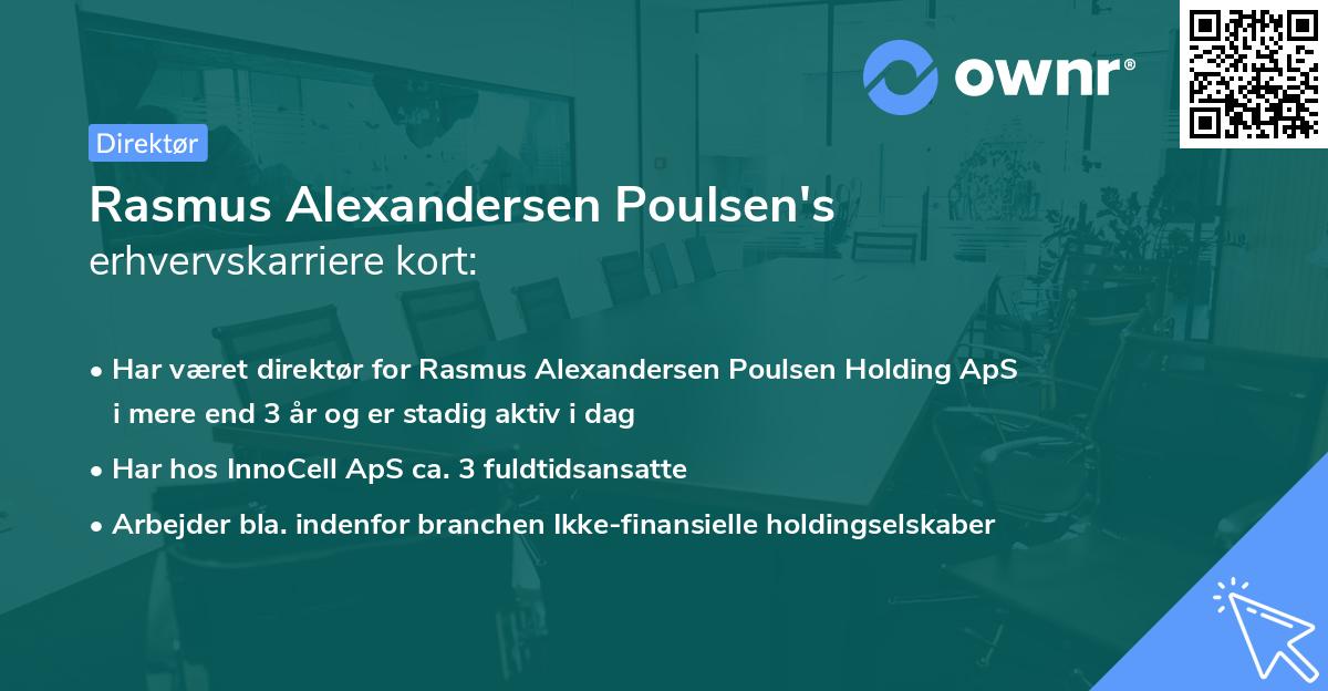 Rasmus Alexandersen Poulsen's erhvervskarriere kort