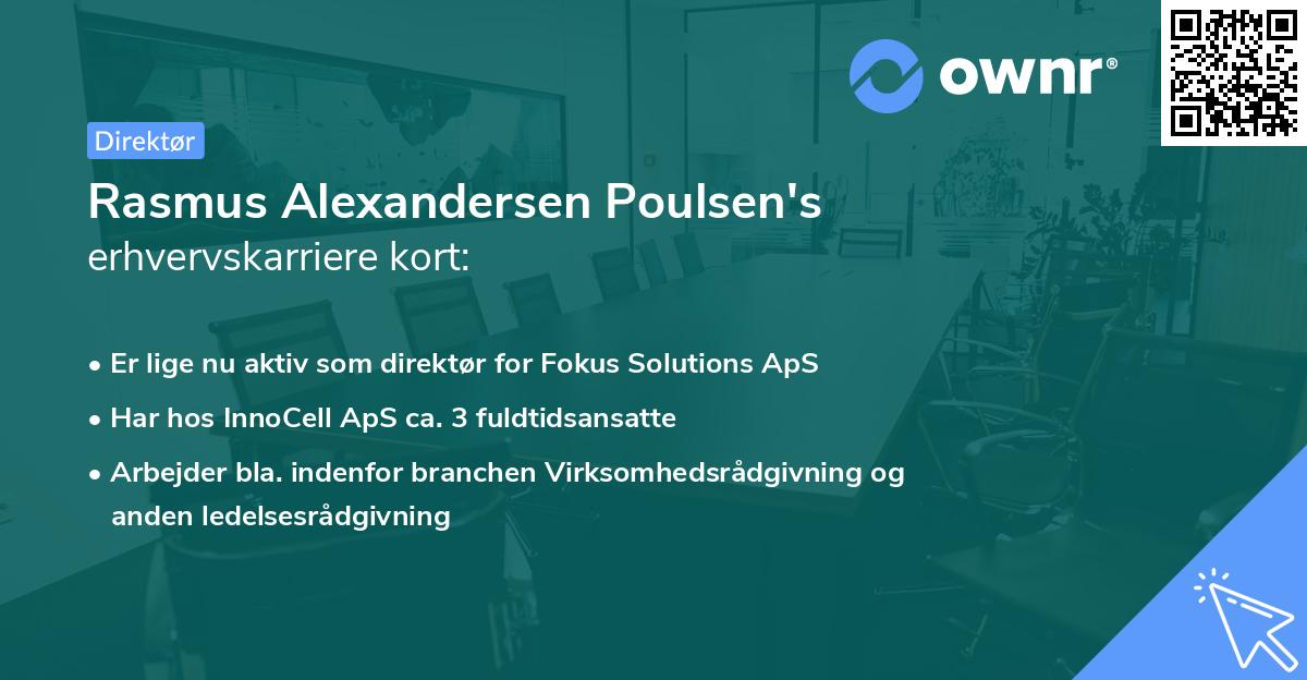 Rasmus Alexandersen Poulsen's erhvervskarriere kort