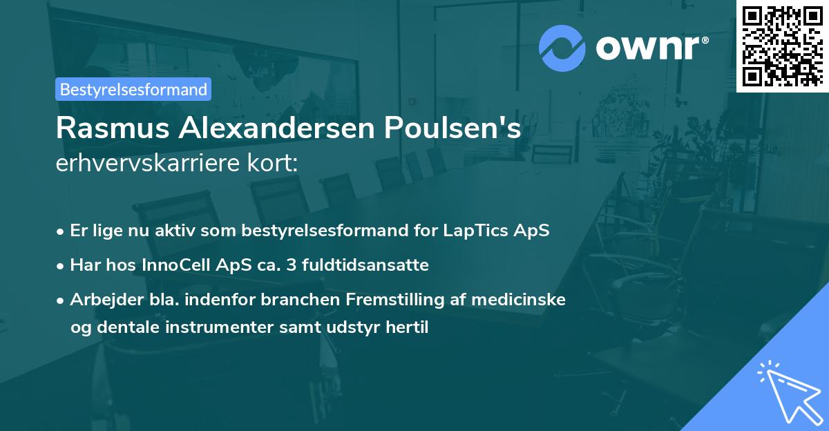 Rasmus Alexandersen Poulsen's erhvervskarriere kort