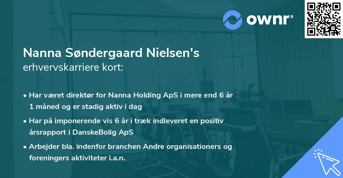 Nanna Søndergaard Nielsen's erhvervskarriere kort