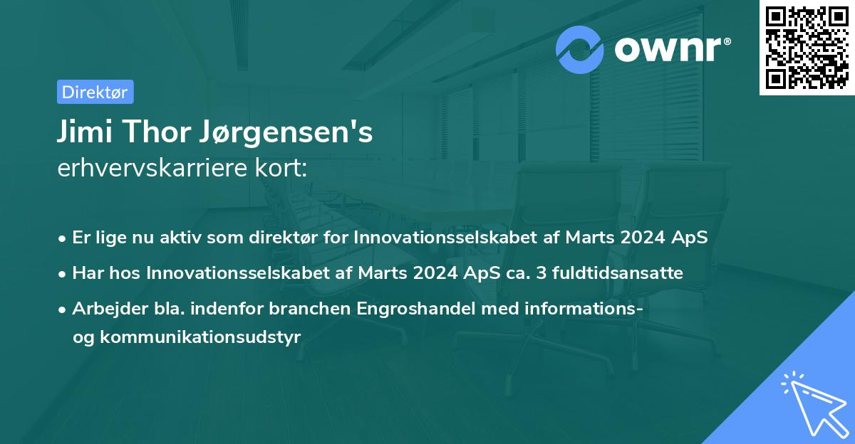 Jimi Thor Jørgensen's erhvervskarriere kort
