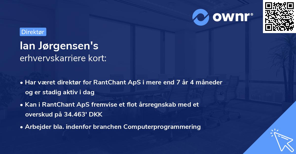 Ian Jørgensen's erhvervskarriere kort
