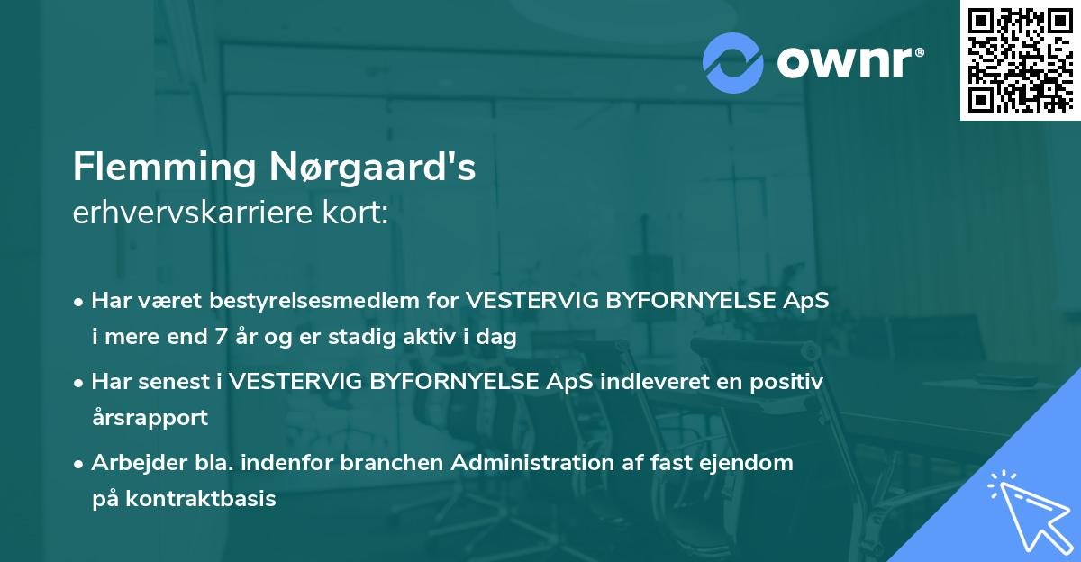 Flemming Nørgaard's erhvervskarriere kort