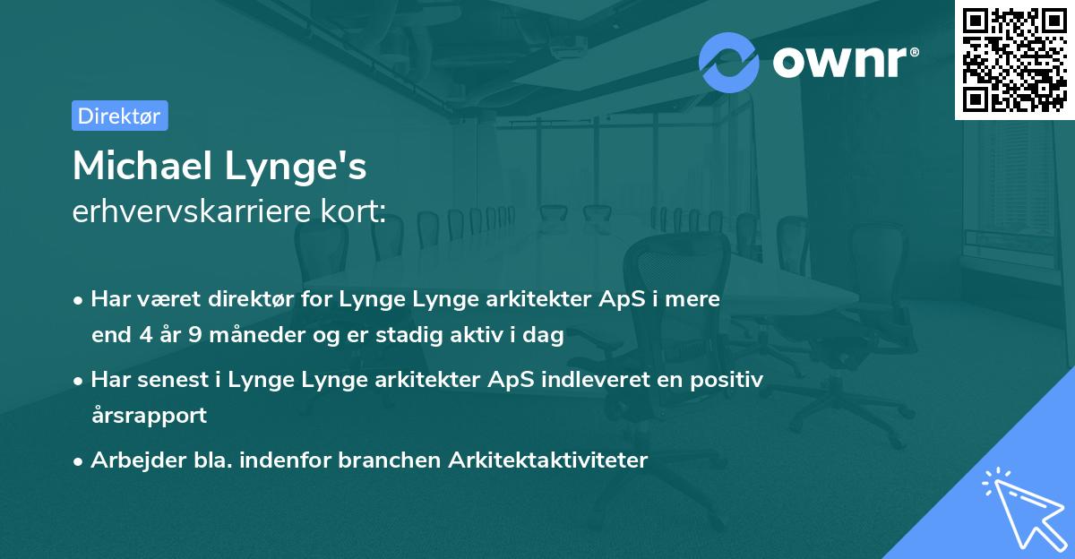 Michael Lynge's erhvervskarriere kort