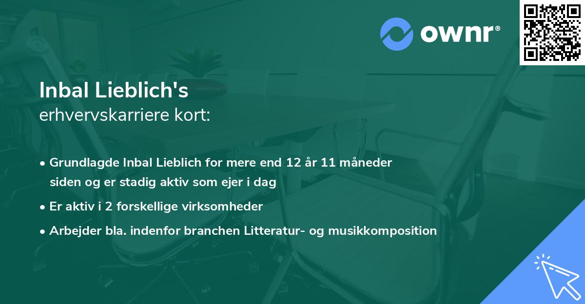 Inbal Lieblich's erhvervskarriere kort