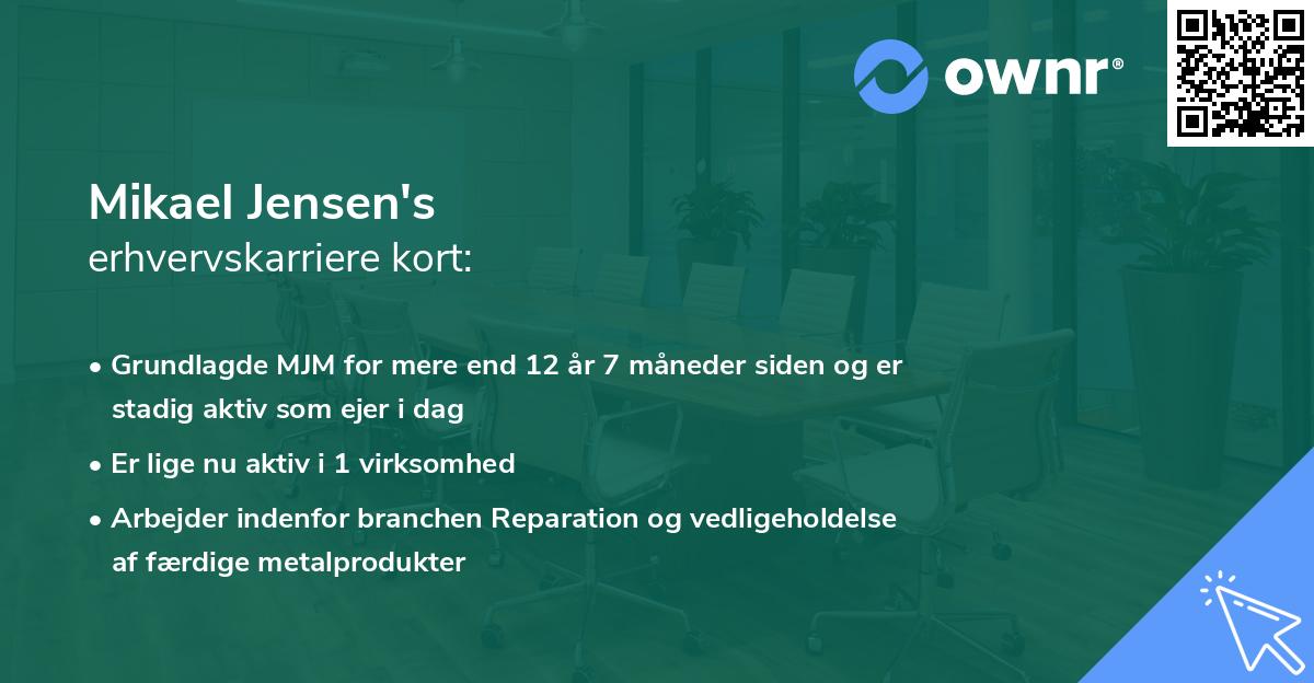 Mikael Jensen's erhvervskarriere kort